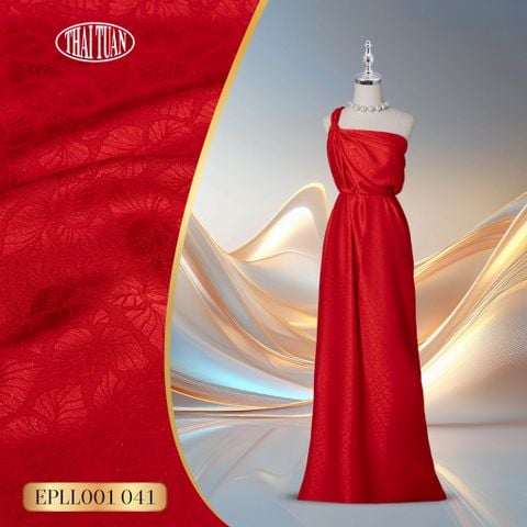 Vải Gấm Thái Tuấn Gấm Hoa Co Giãn Mới Màu Đỏ Khổ 1m5 x 2m EPLL001041