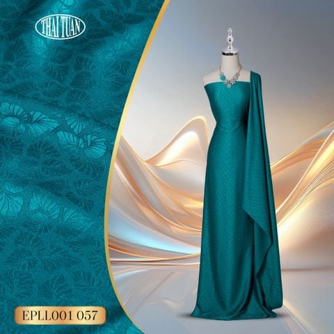 Vải Gấm Thái Tuấn Gấm Hoa Co Giãn Mới Màu Xanh Khổ 1m5 x 2m EPLL001057