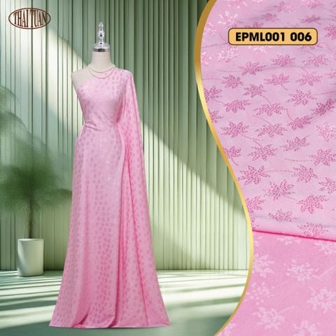 Vải Gấm Hoa Lá Phong Màu Hồng Khổ 1m5 x 2m EPML001006