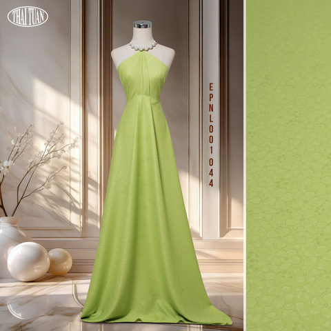 Vải Gấm Hoa Lá Ánh Kim Nhẹ Màu Xanh 1m5x2m EPNL001044