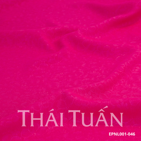 Vải Gấm Hoa Lá Ánh Kim Nhẹ Màu Hồng 1m5x2m EPNL001046