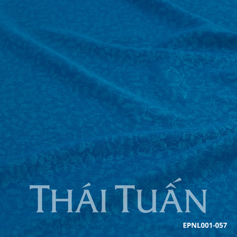 Vải Gấm Hoa Lá Ánh Kim Nhẹ Màu Xanh Đậm 1m5x2m EPNL001057