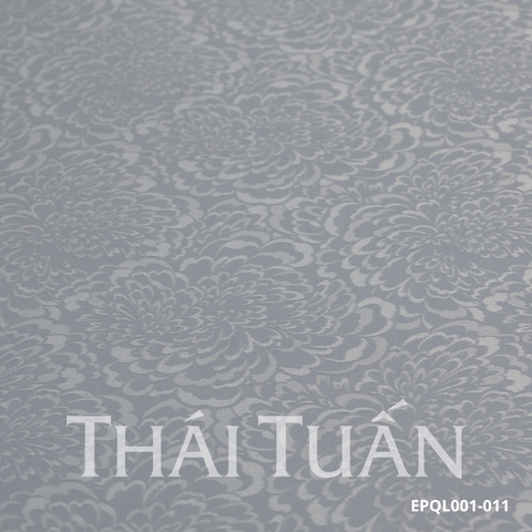 Vải Gấm Hoa Mẫu Đơn Màu Xám 1m5x2m EPQL001011