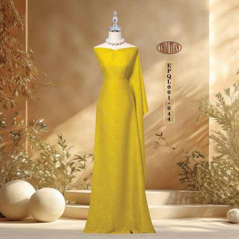 Vải Gấm Hoa Mẫu Đơn Màu Xanh Úa 1m5x2m EPQL001044