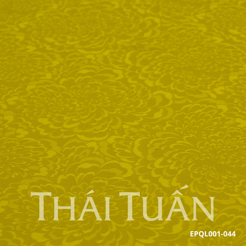 Vải Gấm Hoa Mẫu Đơn Màu Xanh Úa 1m5x2m EPQL001044