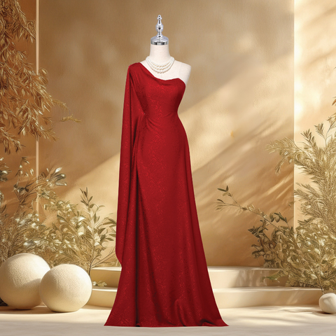 Vải Gấm Hoa Mẫu Đơn Màu Đỏ 1m5x2m EPQL001031