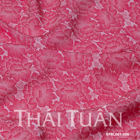 Gấm Hoa Văn Màu Hồng Tươi Khổ 1m5x2m EPRL001006