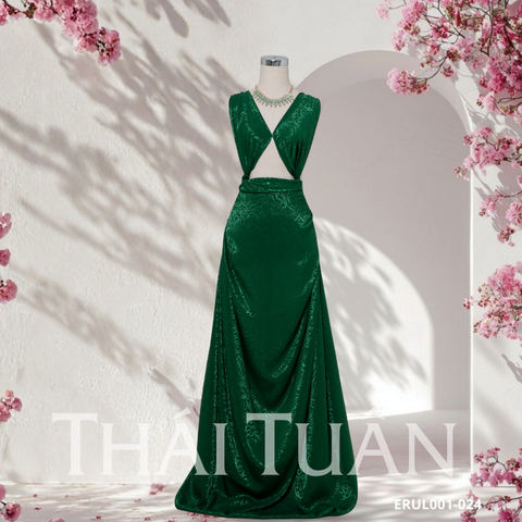 Vải Gấm Hoa Co Giãn Màu Xanh Lá 1m5x2m ERUL001024