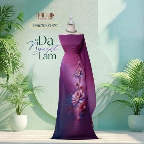 Vải Cao Cấp Dạ Nguyệt Lam Kháng Khuẩn Đính Đá 1m5x2m3 ESB6278X83N5C