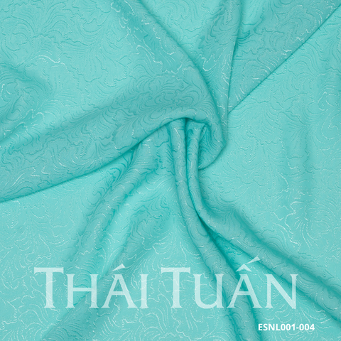 Gấm Hoa Văn Màu Xanh Ngọc Khổ 1m5x2m ESNL001004