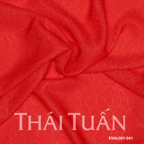Gấm Hoa Văn Màu Đỏ Tươi Khổ 1m5x2m ESNL001041