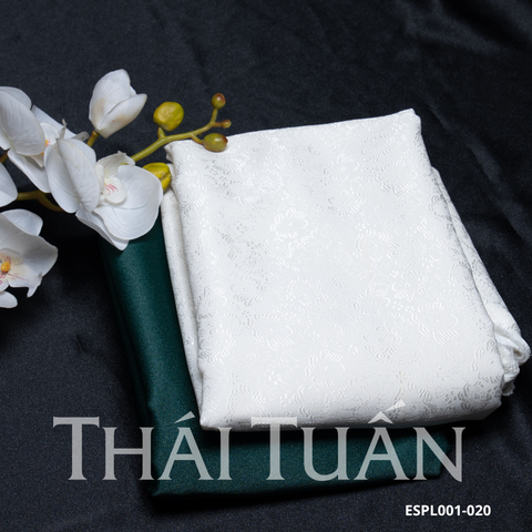 Vải Gấm Hoa Co Giãn Màu Trắng 1m5x2m ESPL001020
