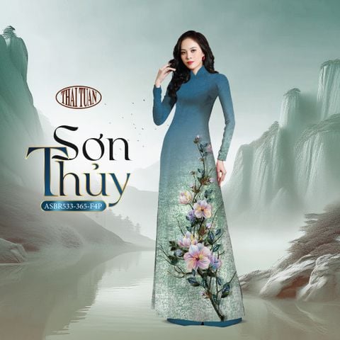 ASBR533365F4P Vải Áo Dài In Họa Tiết Kháng Khuẩn Khổ 1m50 Dài 2m1