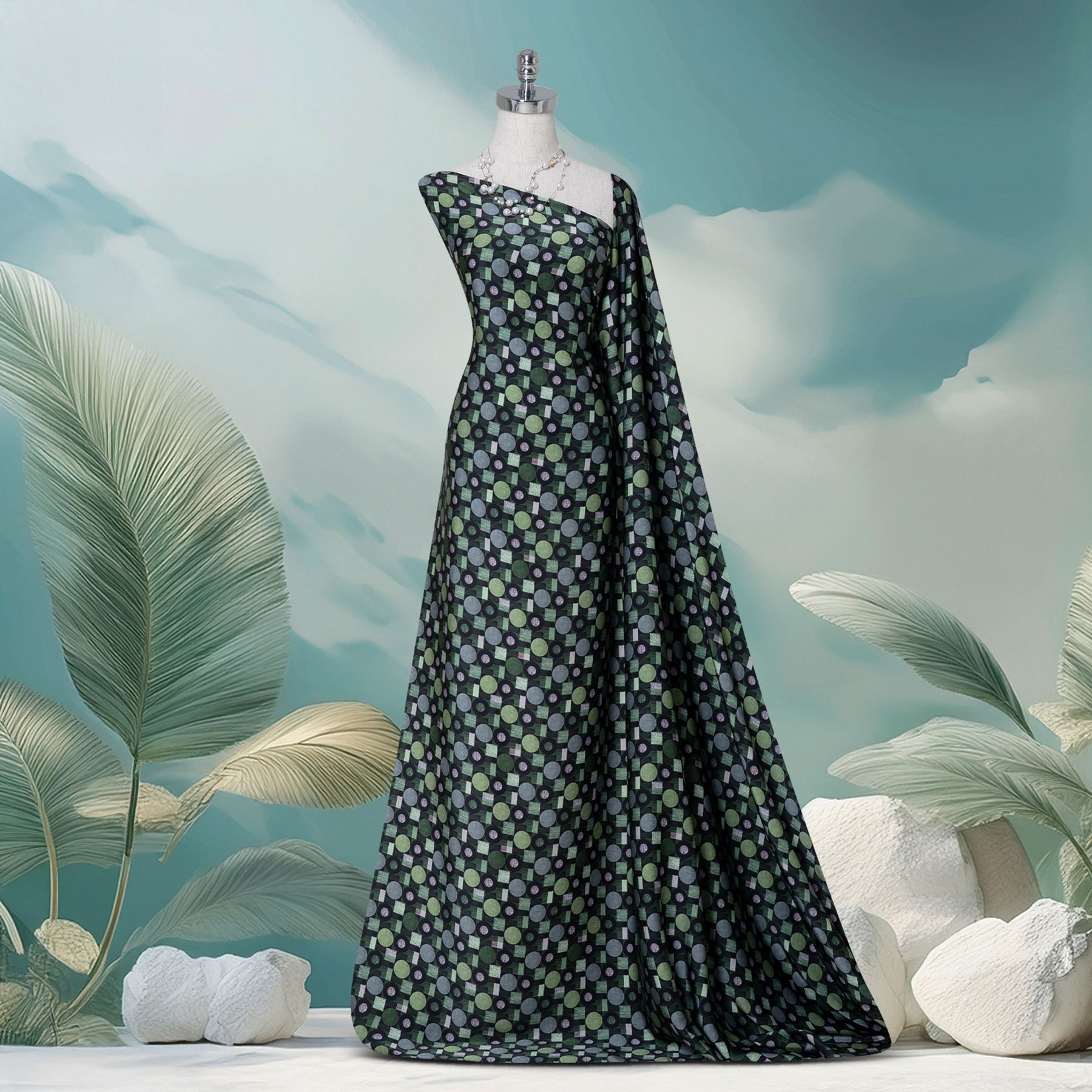 Vải Áo Dài Bông Đều Kháng Khuẩn Khổ 1m50 x 2m ASBR916024GCS