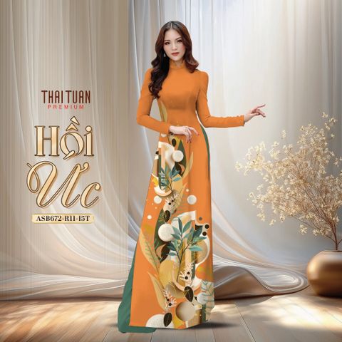 Vải Áo Dài Hoa Lá Đính Đá Cao Cấp Khổ 1m50 x Dài 2m3 ASB6720R11I5T