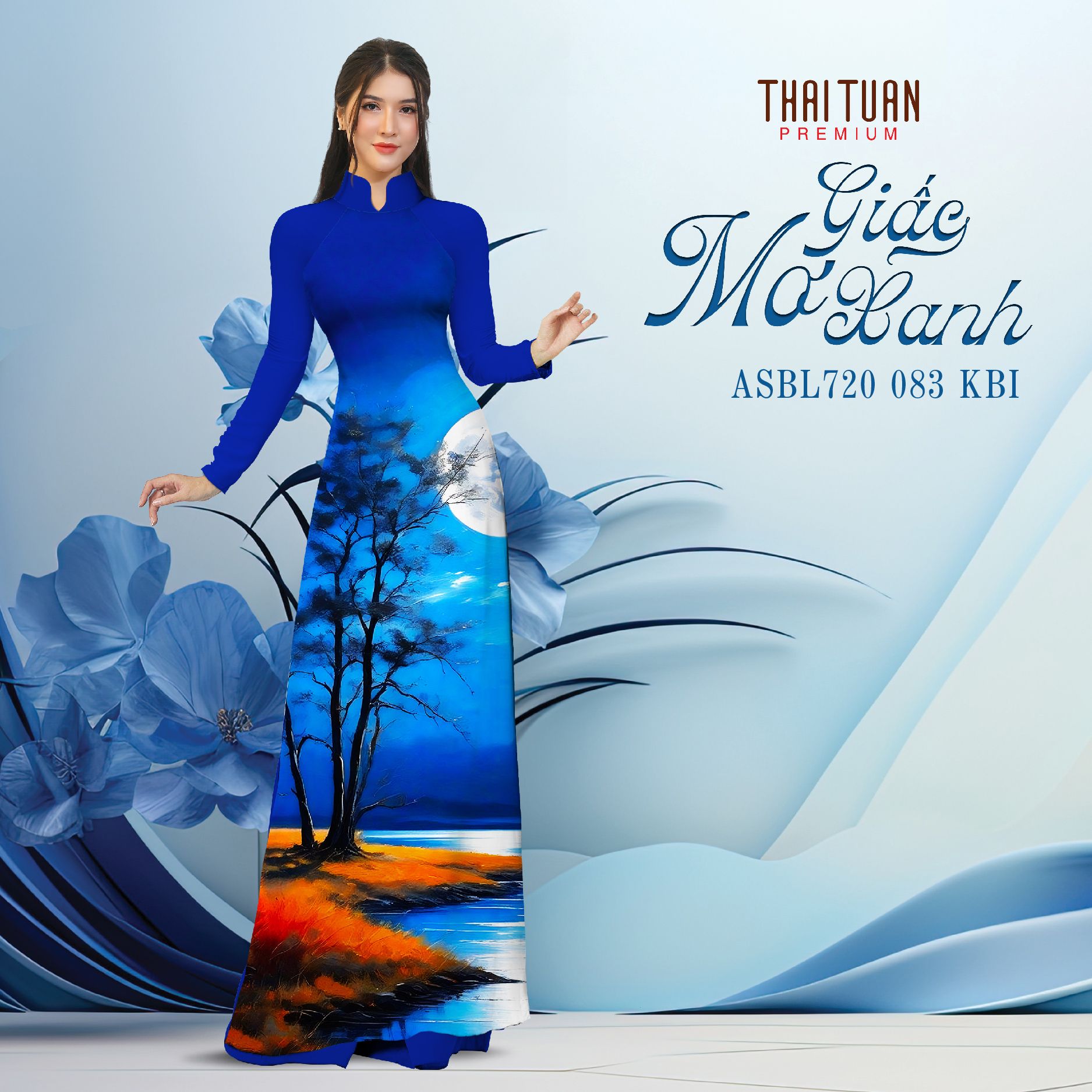 Vải Áo Dài Đính Đá Hương Thơm Kháng Khuẩn Cao Cấp Khổ 1m5x2m3 ASB6720T71KBI