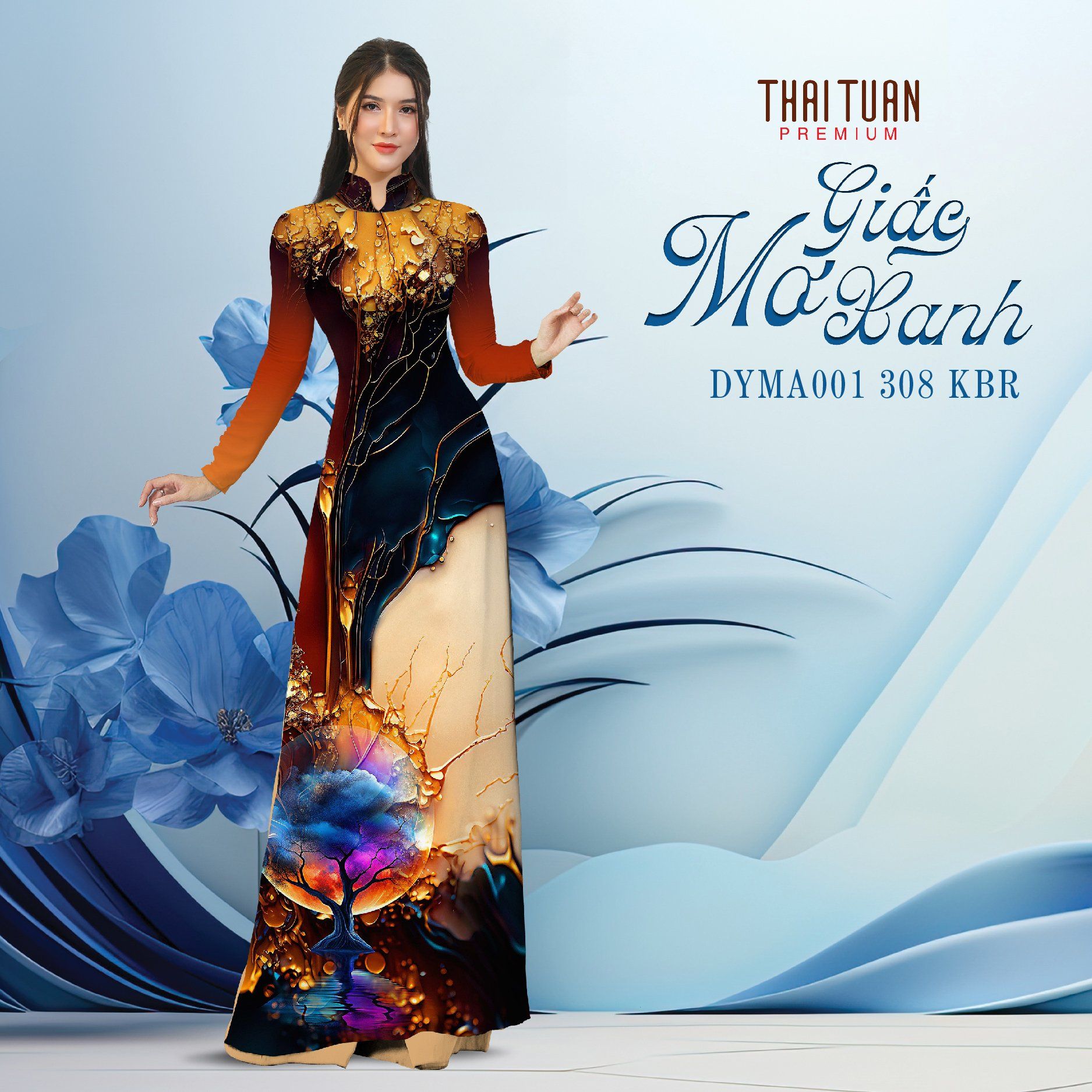 Vải Áo Dài Kim Tuyến Cao Cấp Khổ 1m50 x Dài 2m3 DYMA001308KBR