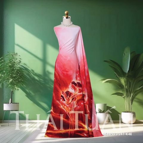 Vải Áo Dài Sắc Phương Nam Kháng Khuẩn Màu Đỏ Khổ 1m50 x 2m1 ASBR533241K4E