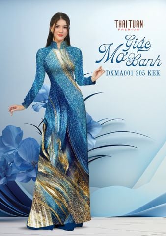 DYMA001205KEK Vải Áo Dài Kim Tuyến Cao Cấp Khổ 1m50 x Dài 2m3