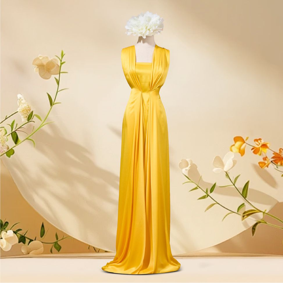 ASBL787402 Vải Ánh Sao Màu Vàng Tươi Khổ 1m5 x 1m2