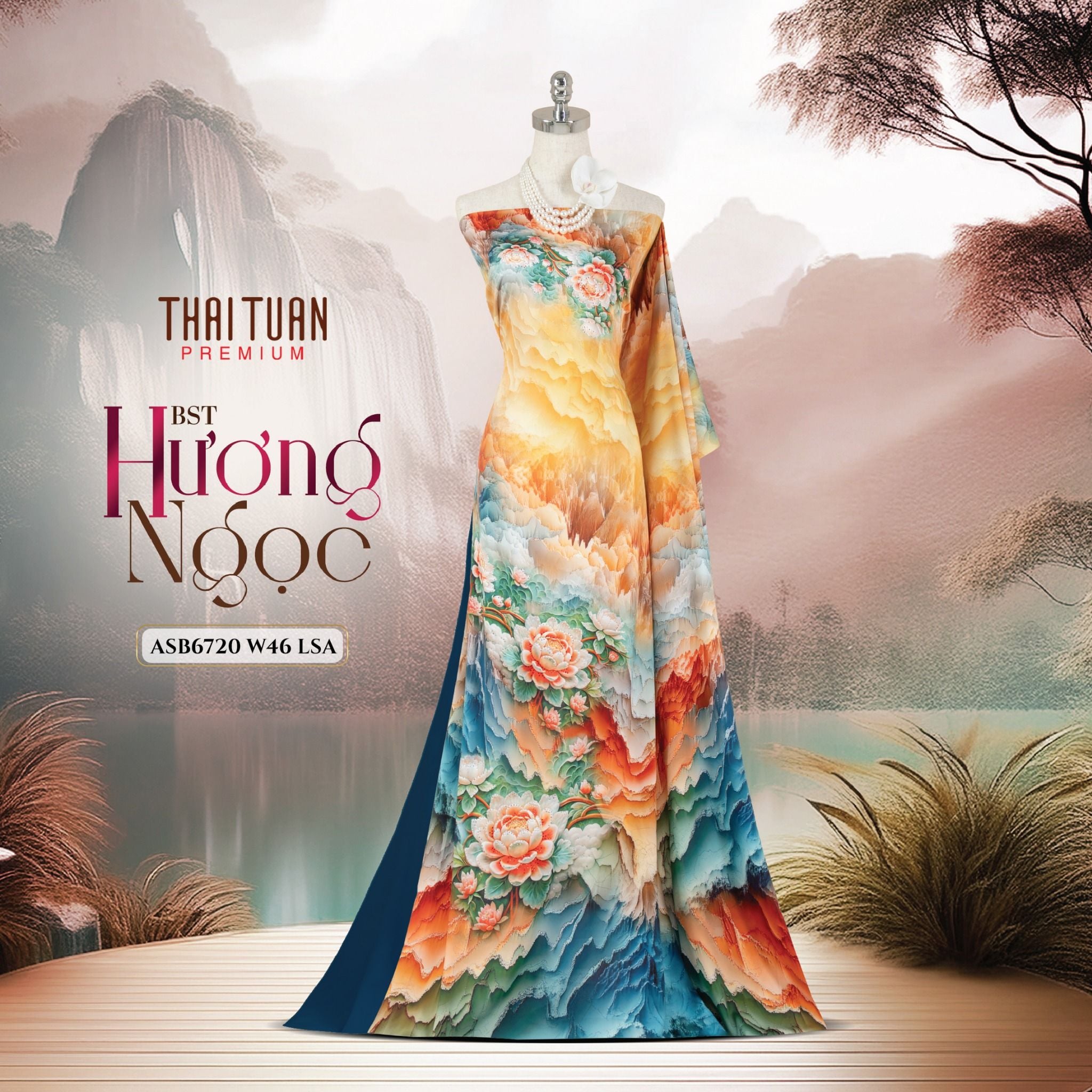 ASBA720202LSA Vải Áo Dài Satin Hương Thơm Khổ 1m50 x Dài 2m3