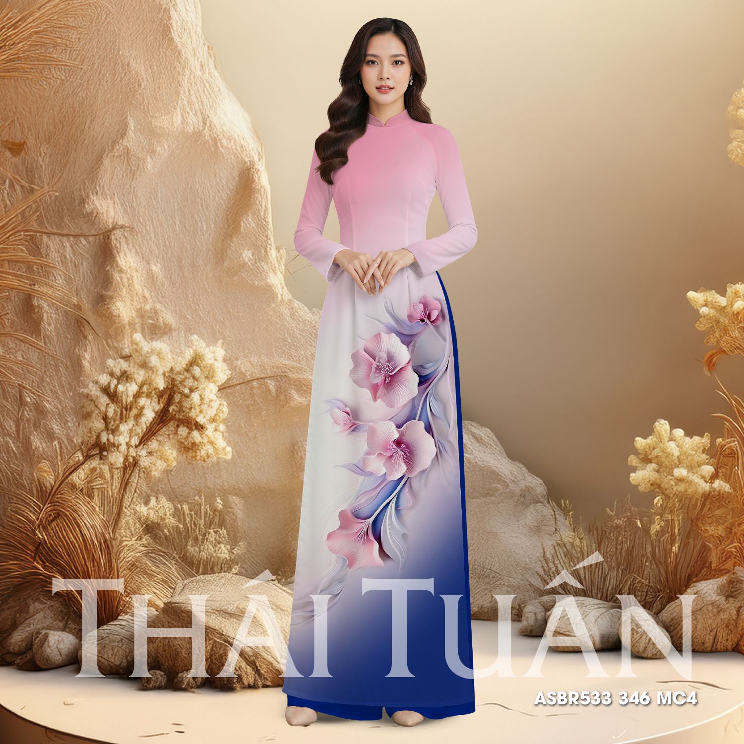 ASBR533346MC4 Vải Áo Dài Sắc Phương Nam Kháng Khuẩn 1m50 x 2m1