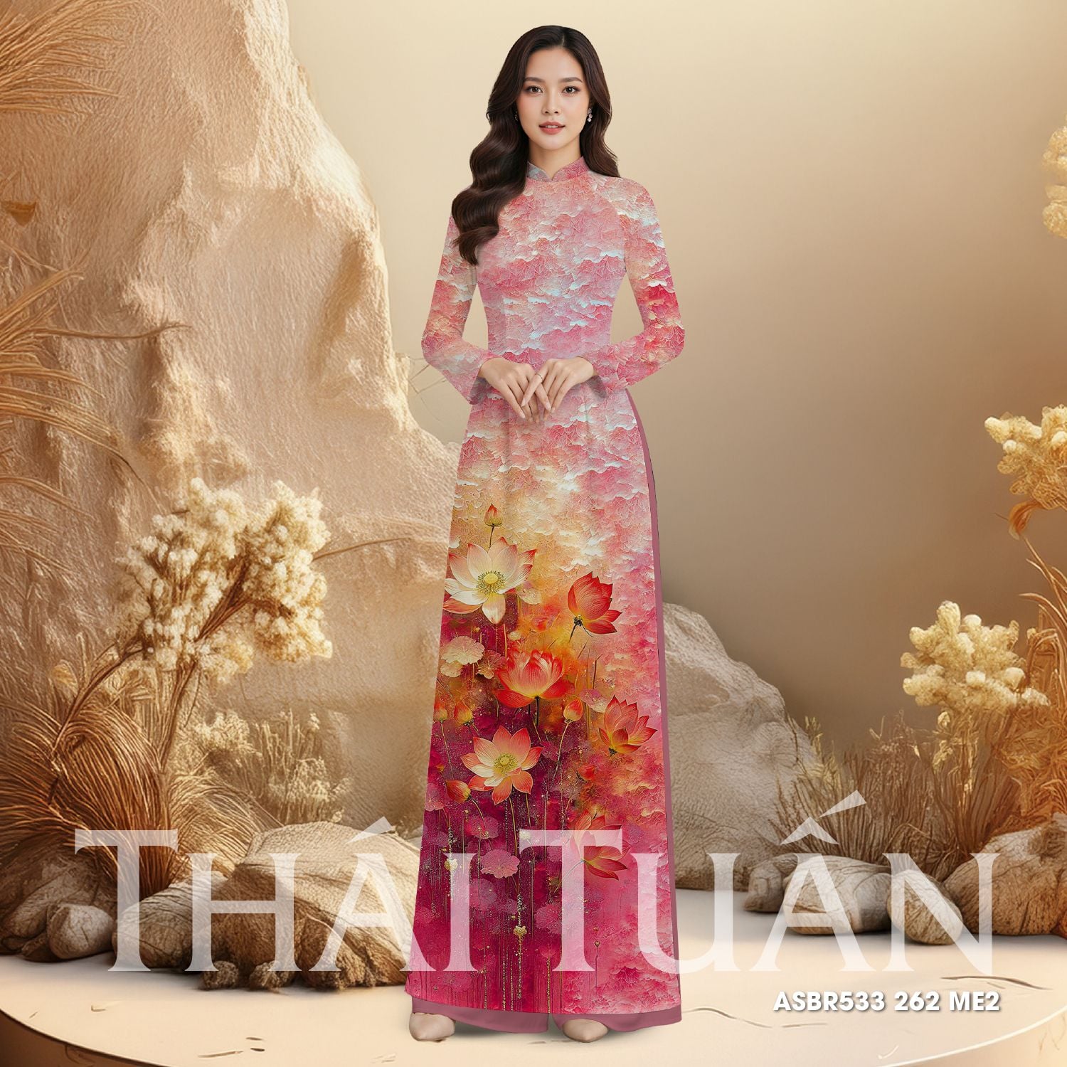 ASBR533262ME2 Vải Áo Dài Sắc Phương Nam Kháng Khuẩn 1m50 x 2m1