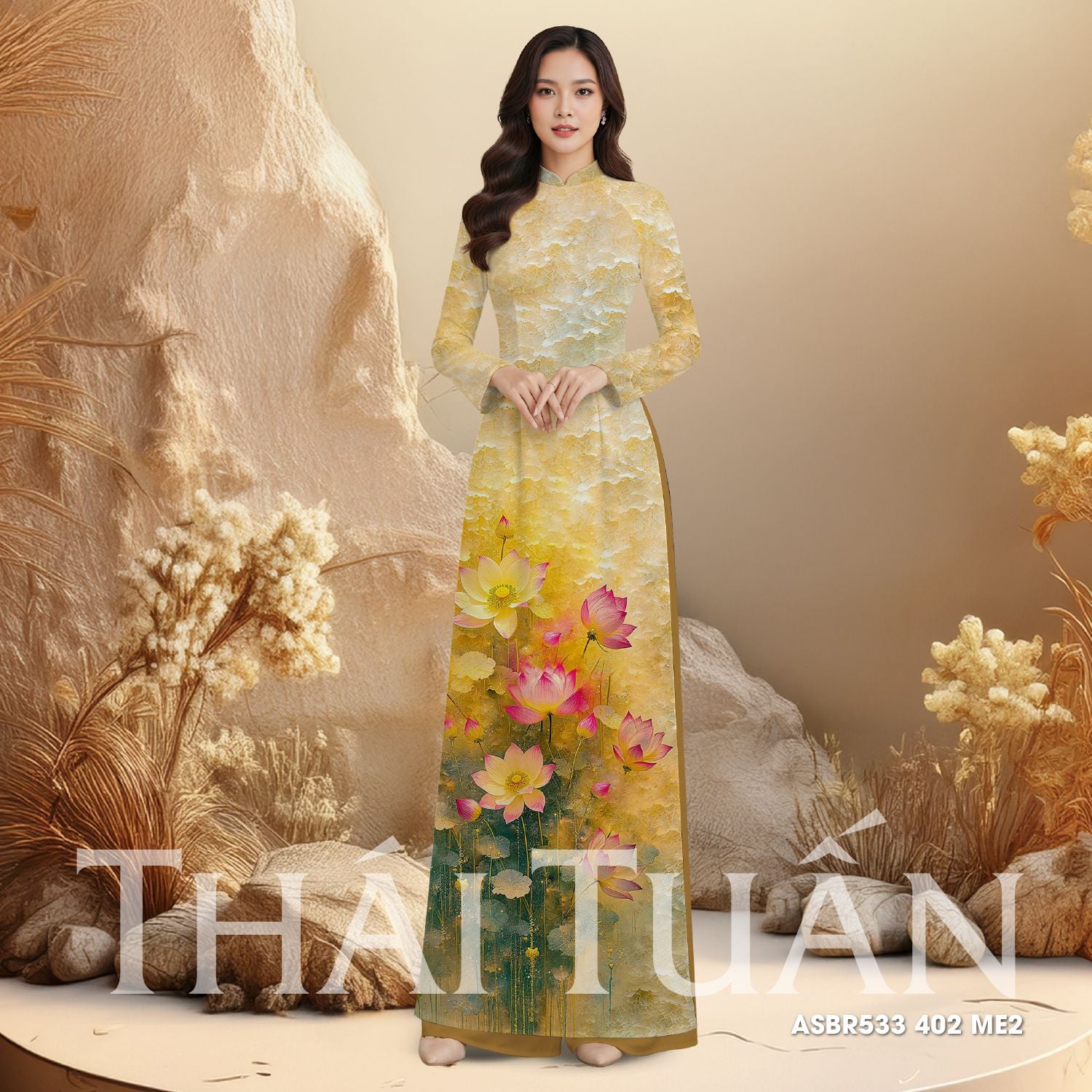 ASBR533402ME2 Vải Áo Dài Sắc Phương Nam Kháng Khuẩn 1m50 x 2m1