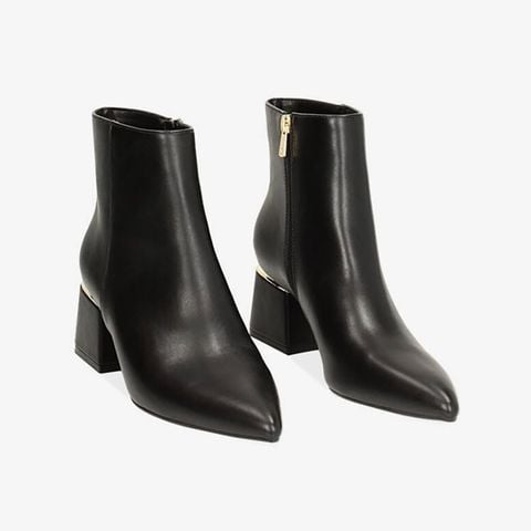 Giày Boots Primadonna Collection Black Ankle Boot With Gold Heel 6 Cm