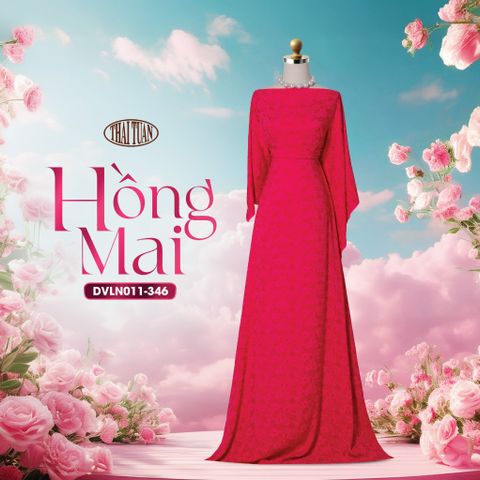 DVLN011-346 Gấm Hồng Mai Màu Hồng Khổ 1m15 x 2m5