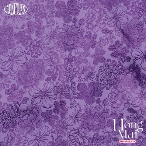 DVLN011-426 Gấm Hồng Mai Màu Tím Khổ 1m15 x 2m5