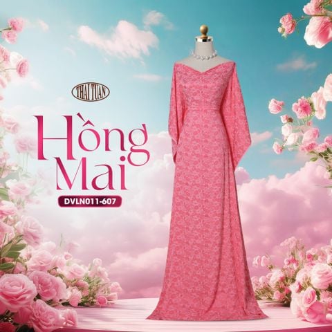 Gấm Hồng Mai Màu Hồng Dâu Khổ 1m15 x 2m5 DVLN011607