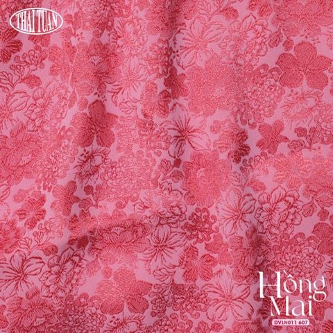 Gấm Hồng Mai Màu Hồng Dâu Khổ 1m15 x 2m5 DVLN011607