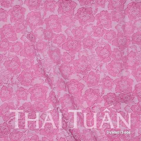 DVMN013-606 Gấm Lam Ngọc Màu Hồng Khổ 1m15 x 2m5