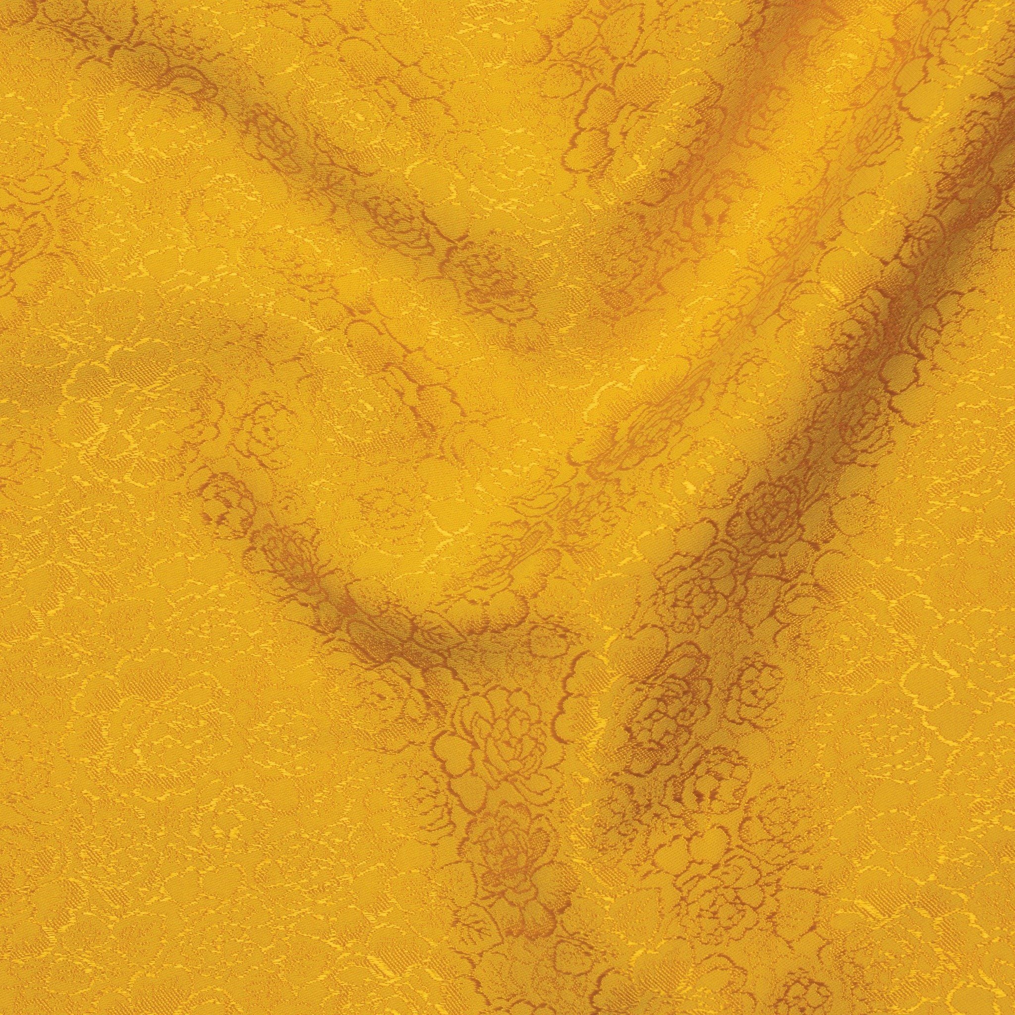 DYCN010-039 Gấm Duyên Hoa Màu Màu Vàng Khổ 1m15 x 2m5