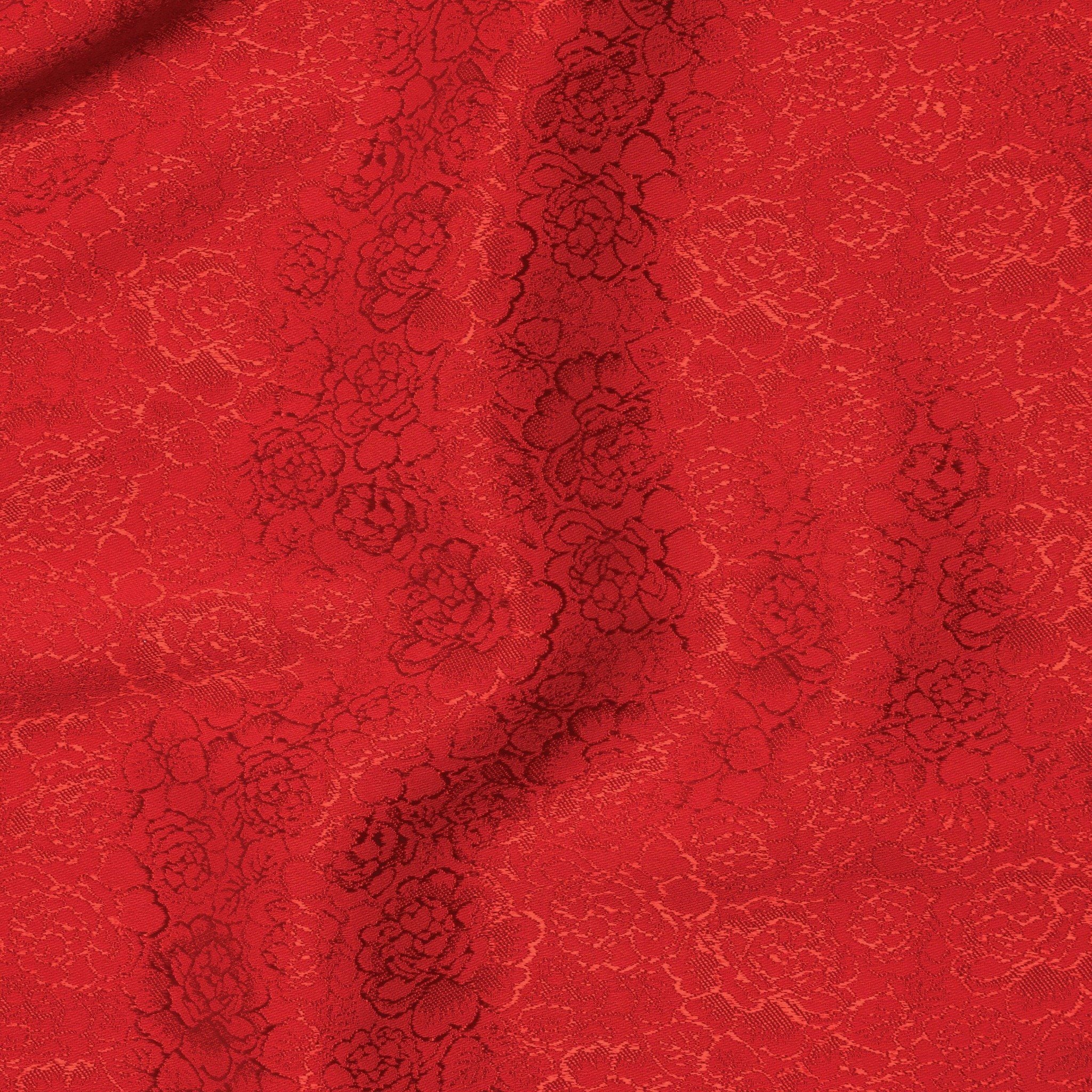 Gấm Duyên Hoa Màu Màu Đỏ Khổ 1m15 x 2m5 DYCN010041