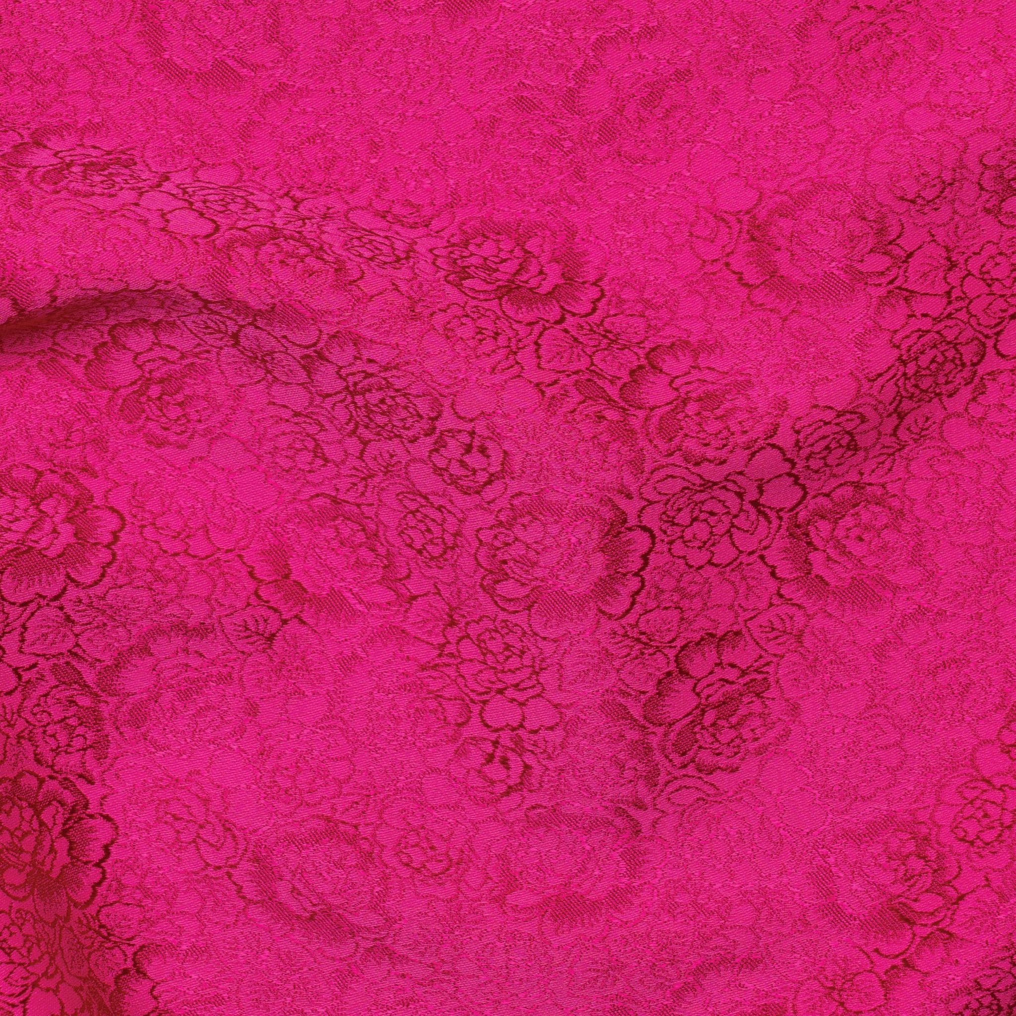 DYCN010-046 Gấm Duyên Hoa Màu Màu Hồng Khổ 1m15 x 2m5