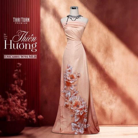 Vải Áo Dài Kim Tuyến Đính Đá Cao Cấp 1m5x2m3 EMC6001W94MLB