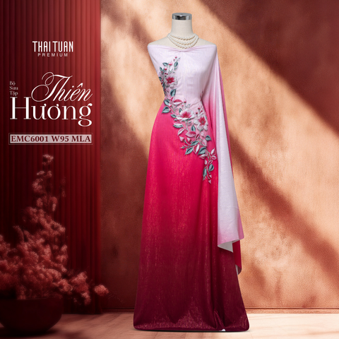 Vải Áo Dài Kim Tuyến Đính Đá Cao Cấp 1m5x2m3 EMC6001W95MLA