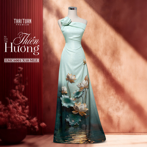 Vải Áo Dài Kim Tuyến Đính Đá Cao Cấp 1m5x2m3 EMC6001X10MLE