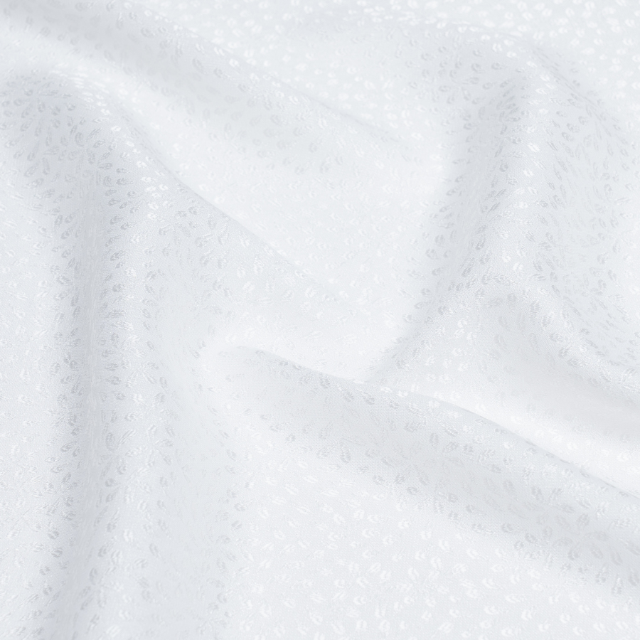 EMVL002-020 Gấm Hoa Co Giãn Màu Trắng Khổ 1m5 x 2m