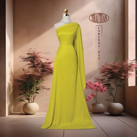 ENRL001-044 Gấm Hoa Co Giãn Màu Xanh Úa Khổ 1m5 x 2m