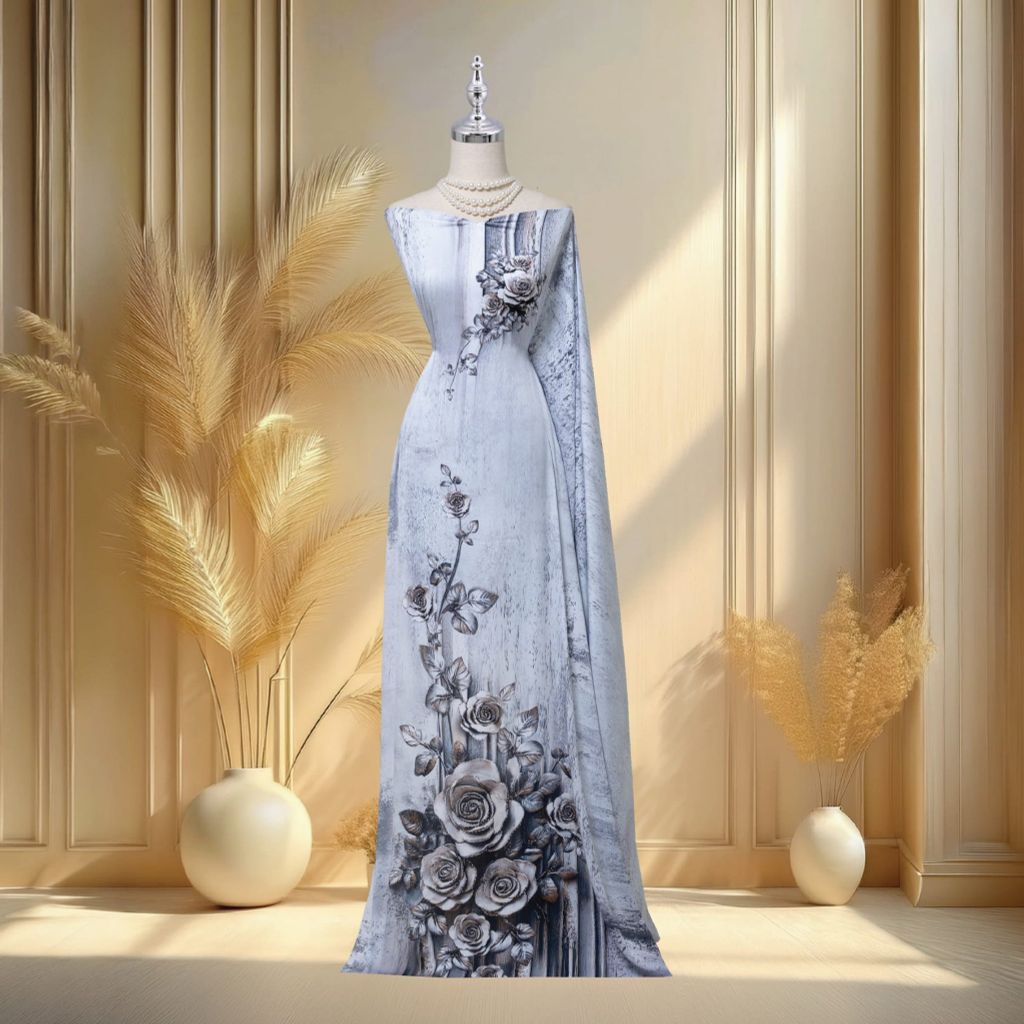 Vải In Satin Đính Đá Cao Cấp 1m5x2m3 ESB6239X02MQ0