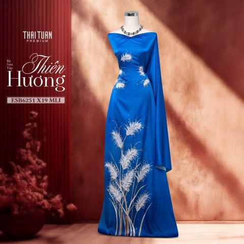 Vải Áo Dài Satin Đính Đá Cao Cấp 1m5x2m3 ESB6251X19MLI