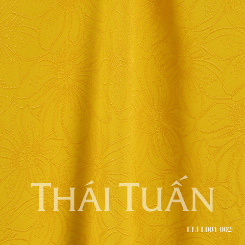 ELFL001-002 Vải Gấm Bách Hoa Màu Vàng 1m5 x 2m