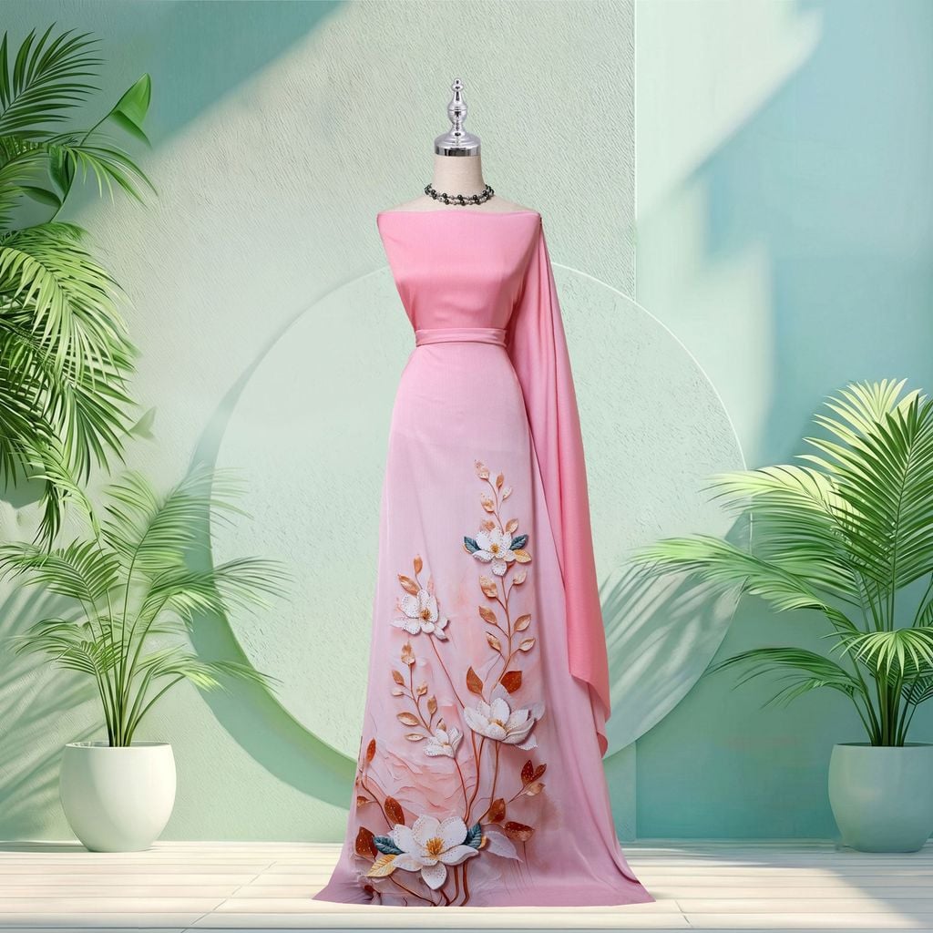 Vải Cao Cấp Dạ Nguyệt Lam Kháng Khuẩn Đính Đá 1m5x2m3 ESB6278X84N5C