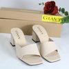 DÉP GUỐC NỮ GIAVY - GÓT CAO 6P QUAI NGANG GIA VY GS80