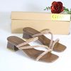 DÉP GUỐC NỮ GIAVY - GÓT CAO 3P GIA VY (3 DÂY XOÀN)