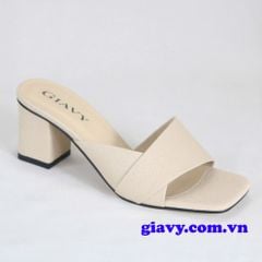 DÉP GUỐC NỮ GIAVY - GÓT CAO 6P QUAI NGANG GIA VY GS80