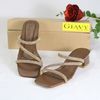 DÉP GUỐC NỮ GIAVY - GÓT CAO 3P GIA VY (3 DÂY XOÀN)
